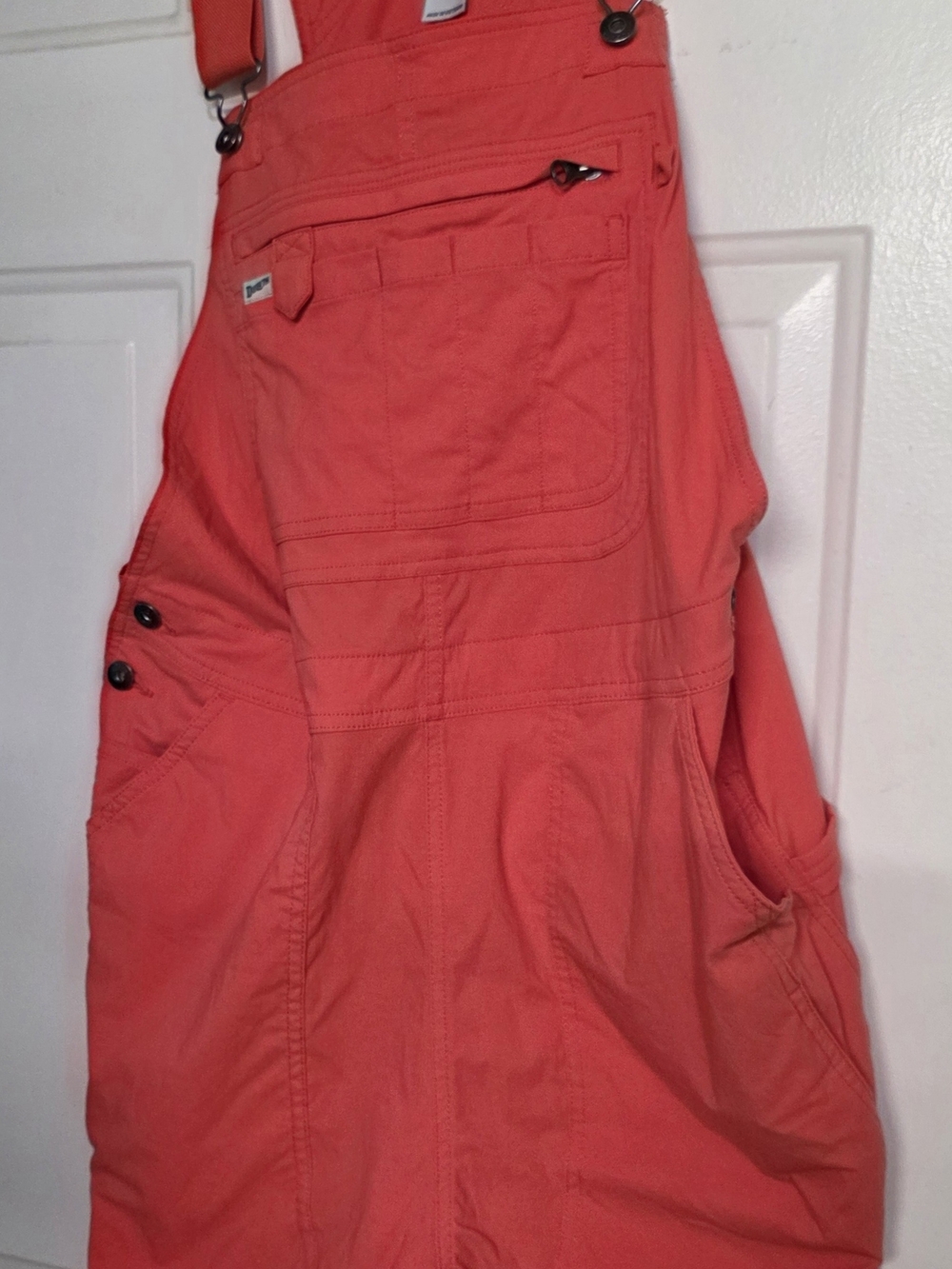 Duluth Trading Co Coral Red Work Overalls